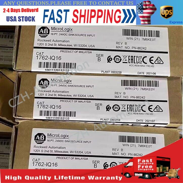 nEW INBOX Allen-Bradley 1762-IQ16 SER B MicroLogix 1200 24VDC PLC Input Module