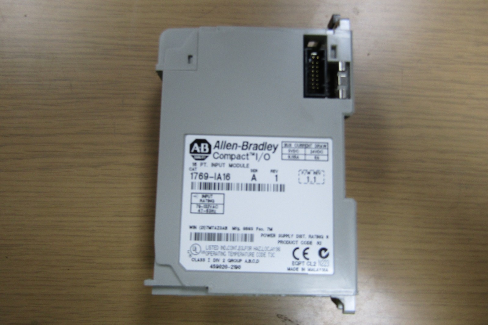 😏 ALLEN-BRADLEY 16 PT INPUT MODULE .115 AMP 24 VDC 132 VAC SERIES A 1769IA16