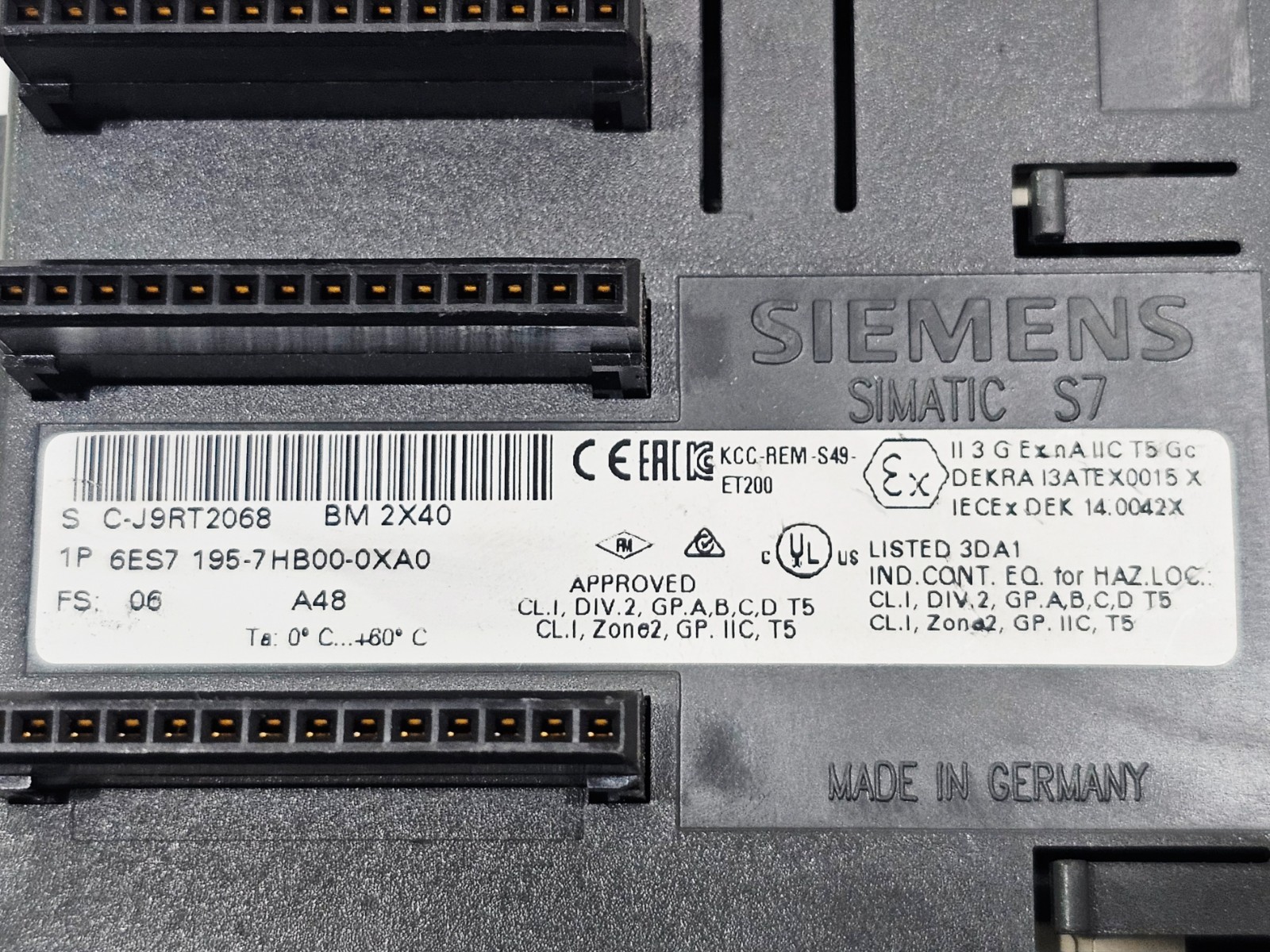 Siemens SIMATIC DP Bus module for ET200 , 6ES7195-7HB00-0XA0 Made in Germany #2