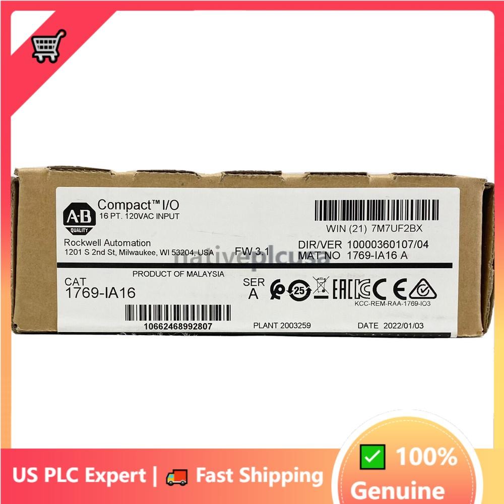 New Allen Bradley 1769-IA16 CompactLogix 16pt 120VAC Input SER A US Free Tax