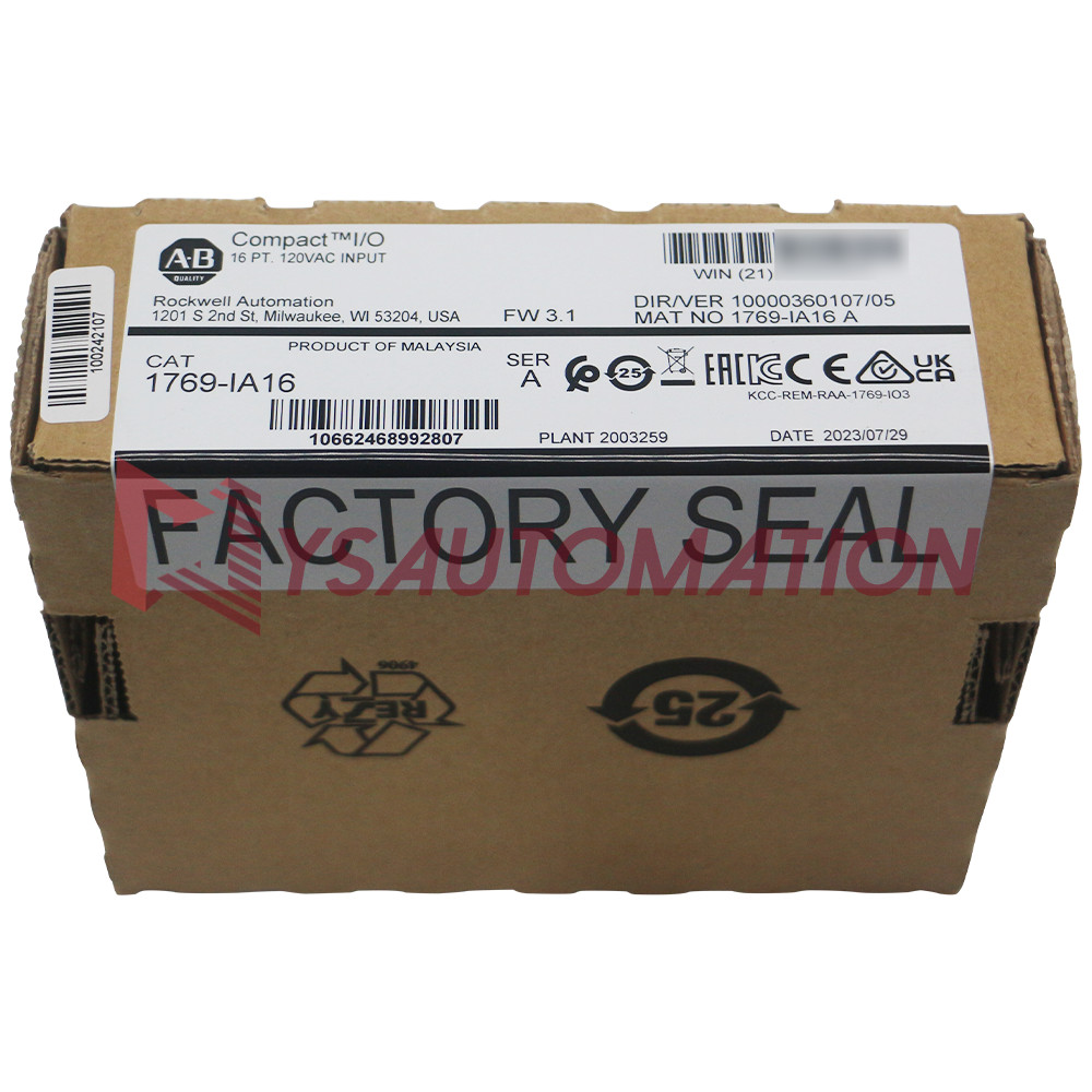 Allen Bradley 1769-IA16 CompactLogix 16 Point 120VAC Digital Input Module US