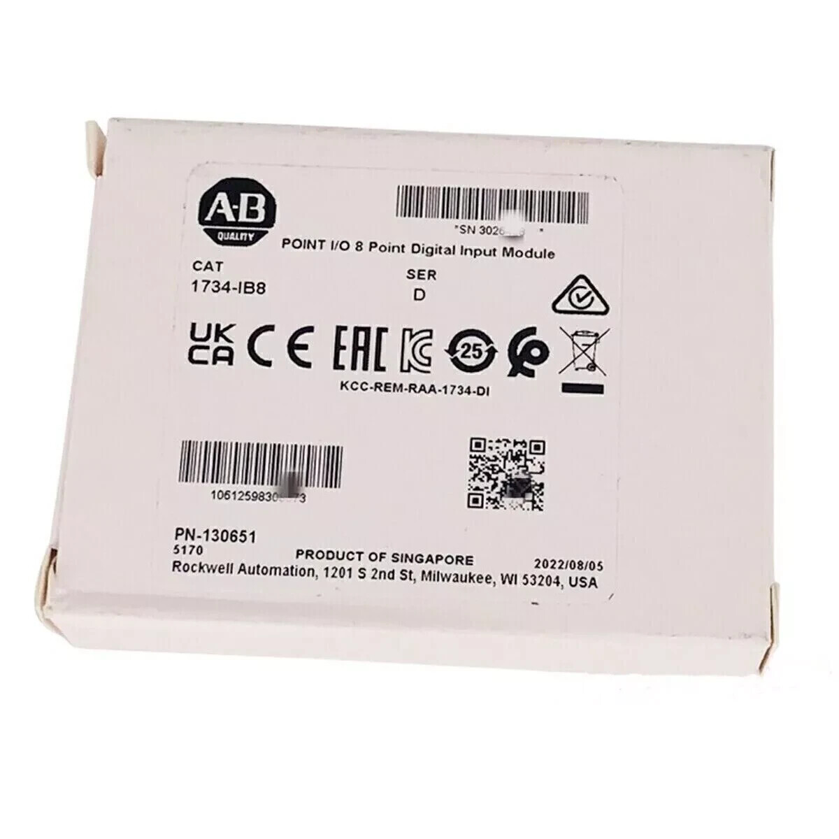 Allen-Bradley 1734-IB8 /D POINT I/O 8 Point Digital Input Module 1734IB8 NEW