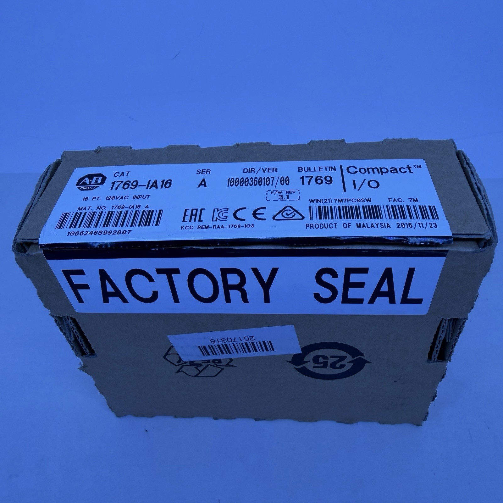 Allen-Bradley 1769-IA16 Compact I/O Input Module 16Pt 120V AC Series A New Open