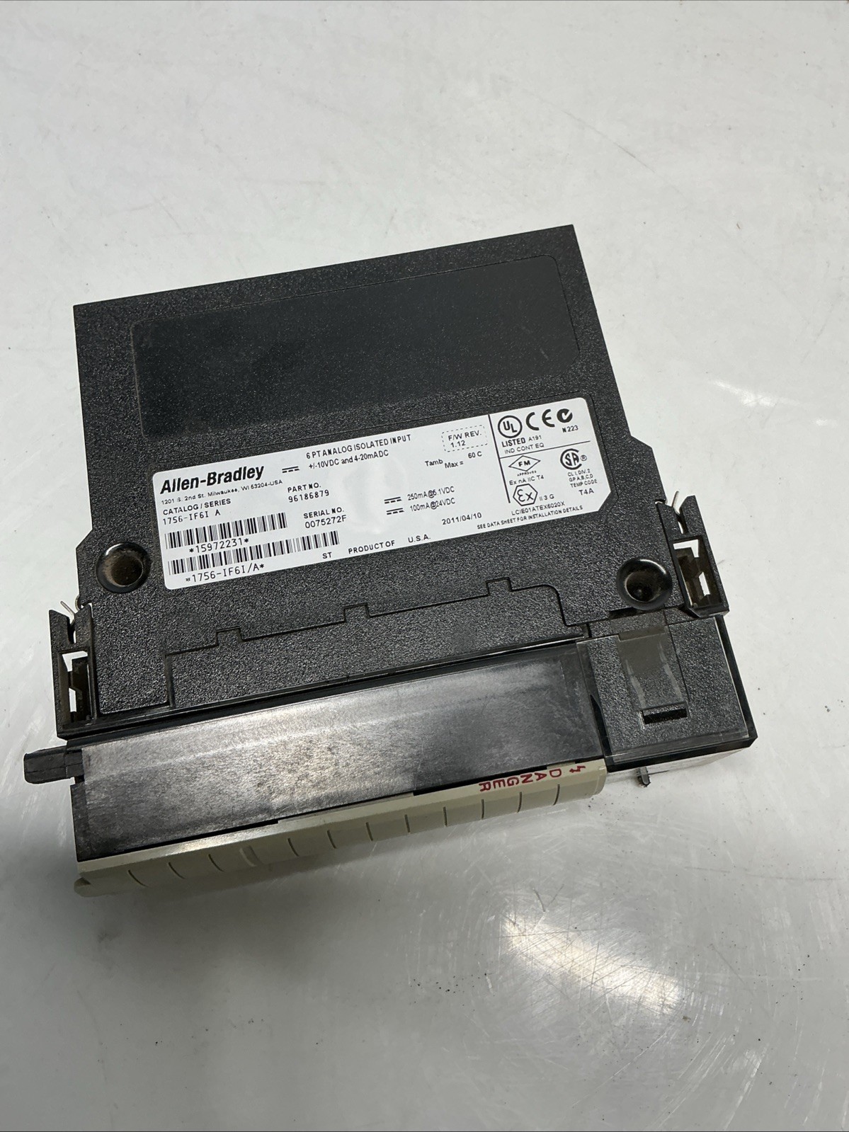 Allen-Bradley 1756-IF6I Series A Analog Isolated Input. Z-070