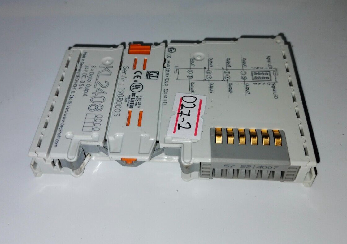 Beckhoff KL2408 Bus Terminal 8X Digital Output Unit Module 24VDC Made in Germany