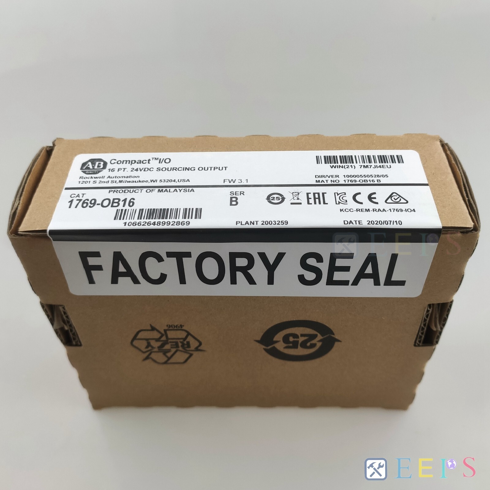 Unbrand 1769-OB16 AB 1769OB16 CompactLogix 16 Pt 24VDC D/O Module