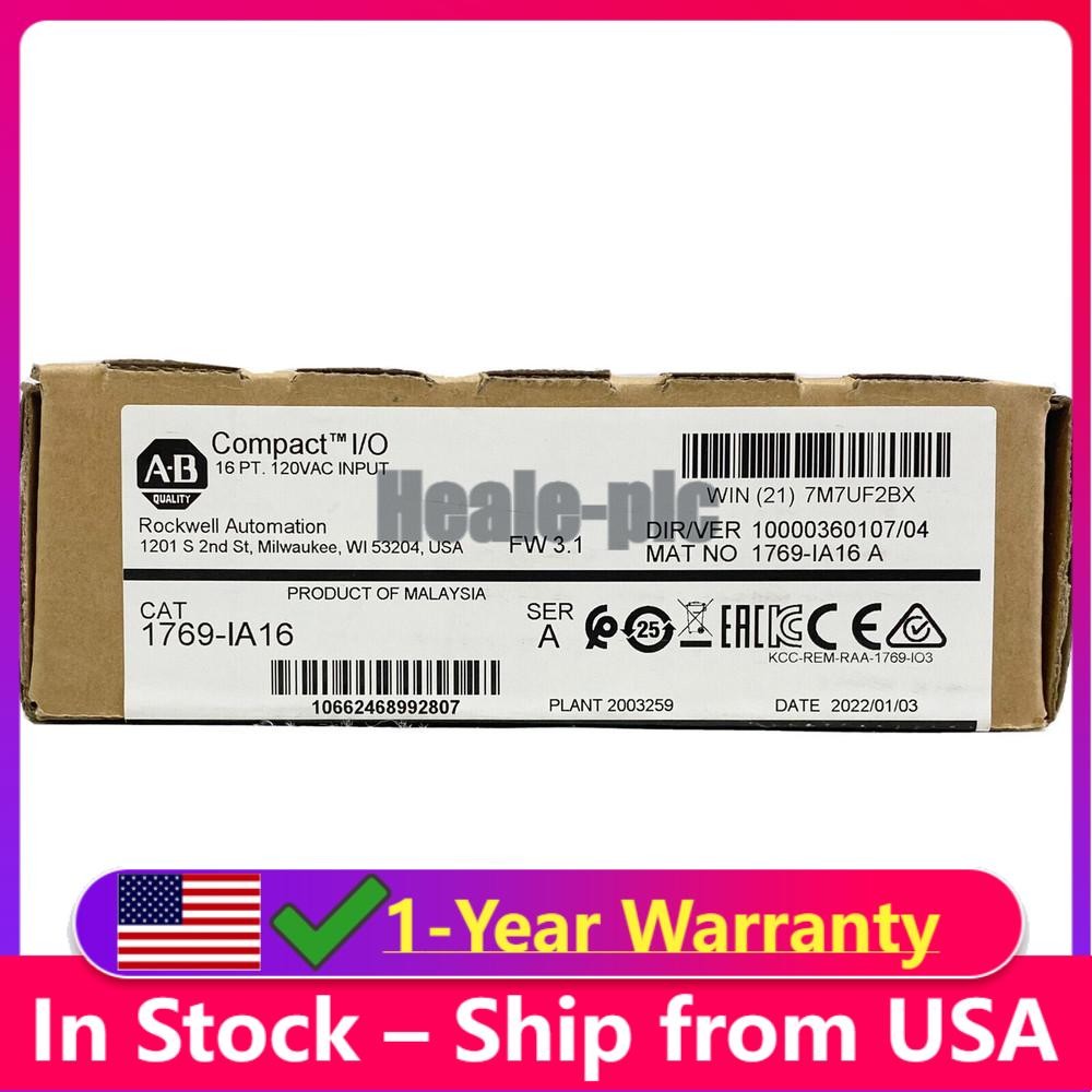 New Allen Bradley 1769-IA16 CompactLogix 16pt 120VAC Input SER A US Free Tax