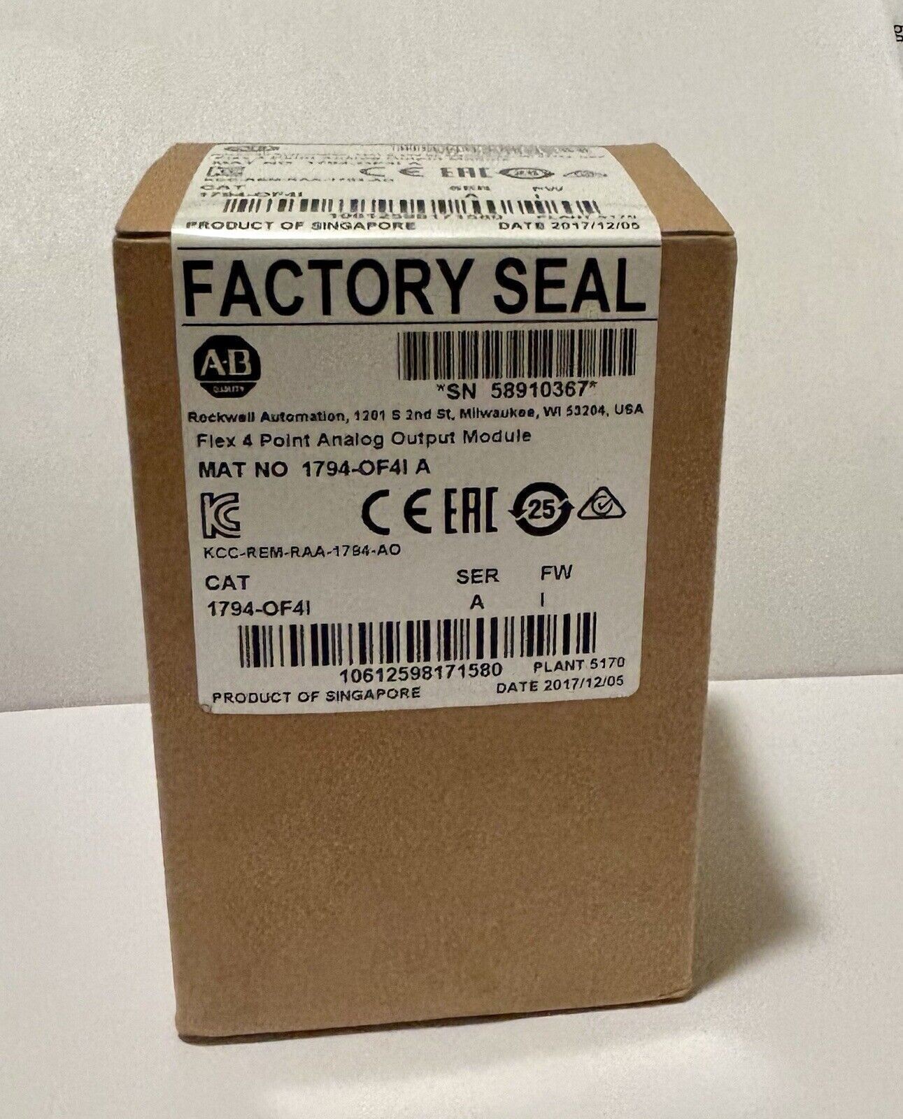 New Sealed Allen-Bradley 1794-OF4I Flex 4 Point Analog Output Module