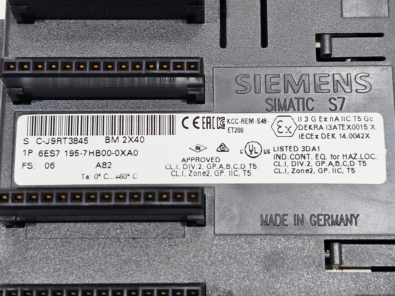 Siemens SIMATIC DP Bus module for ET200 , 6ES7 195-7HB00-0XA0 Made in Germany#3