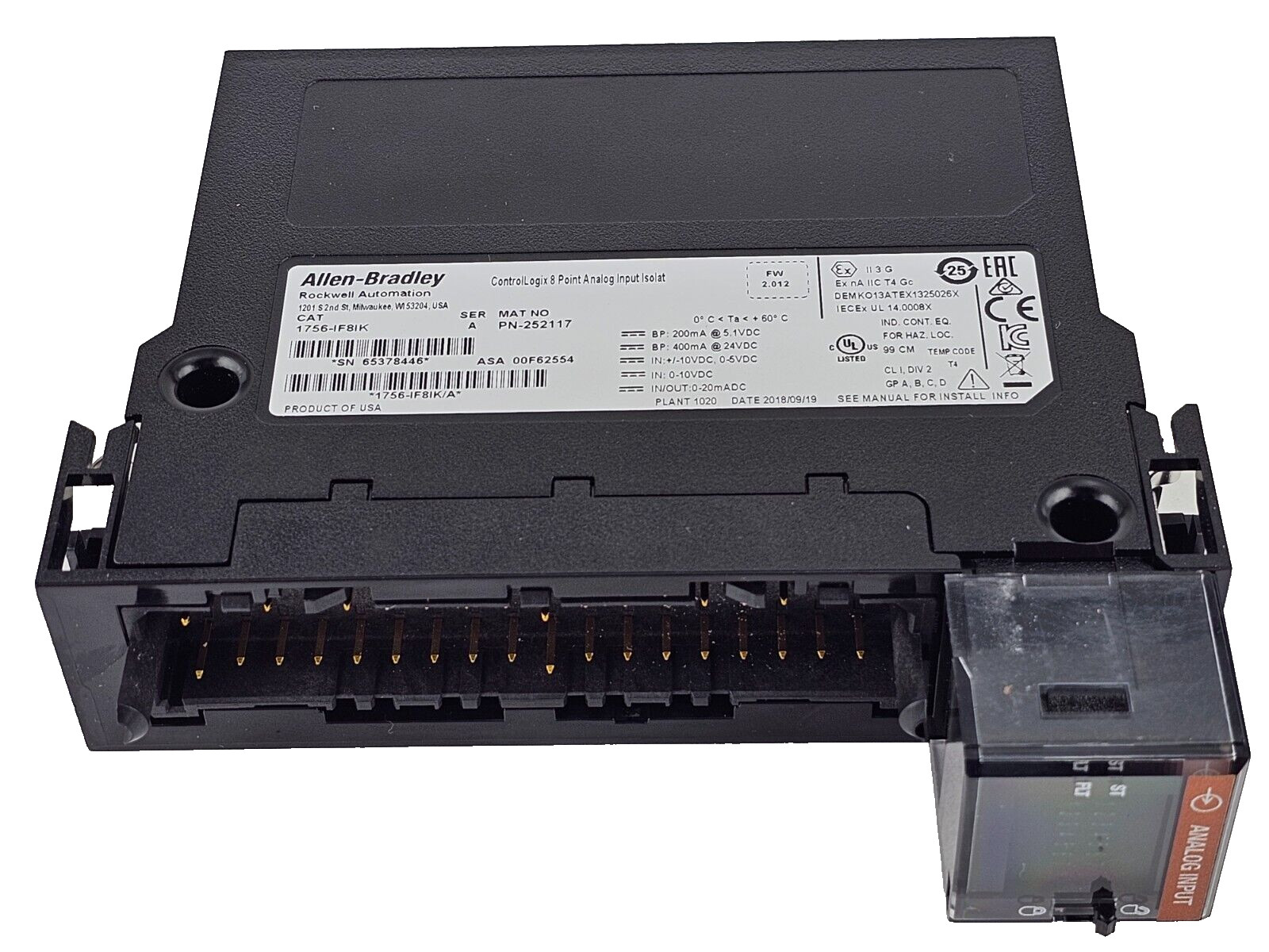 Allen Bradley 1756-IF8I /A ControlLogix Analog Input Isolated Module 1756IF8IK