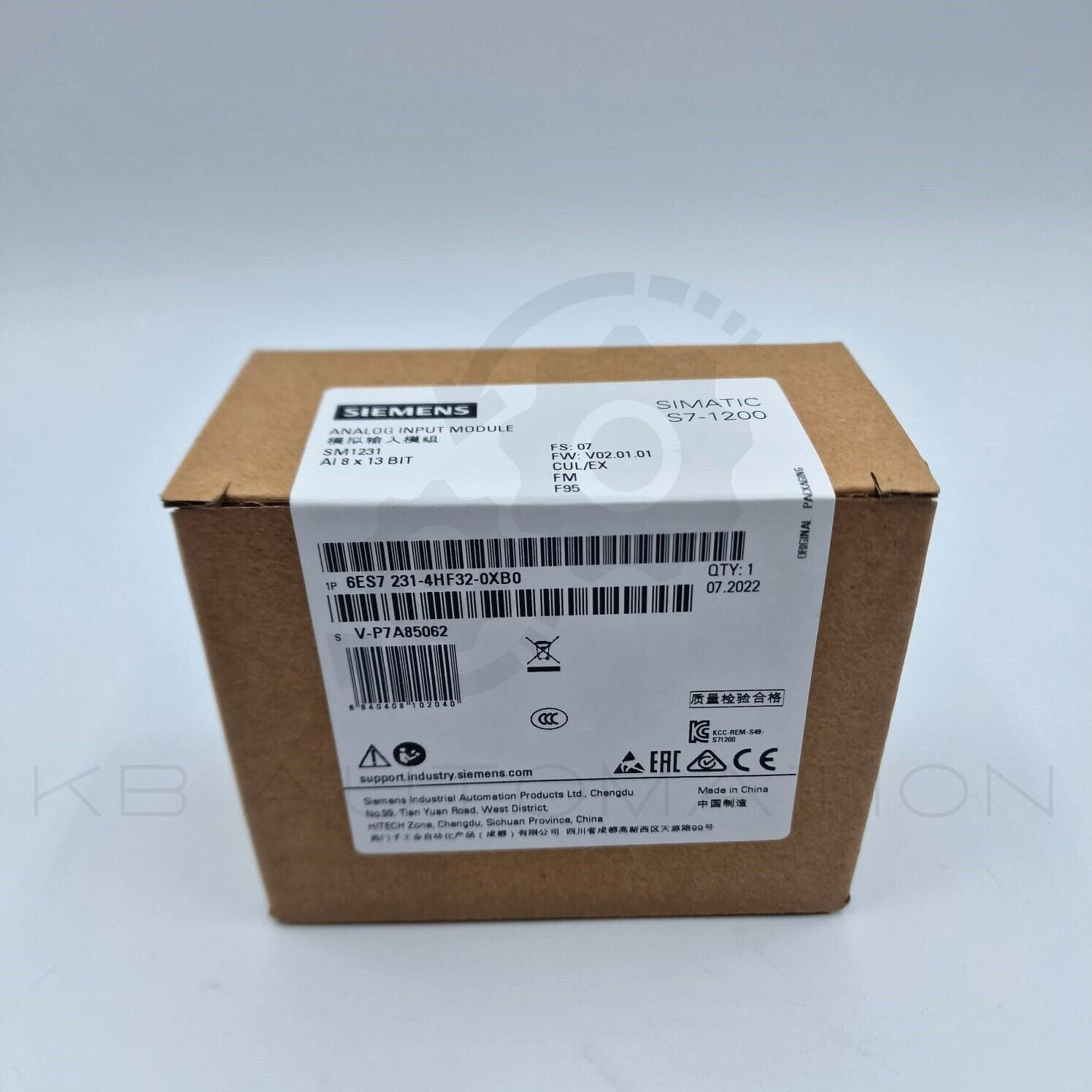 Siemens 6ES7231-4HF32-0XB0 Simatic S7-1200 analogue input SM 1231, AI 8 x 13 bit