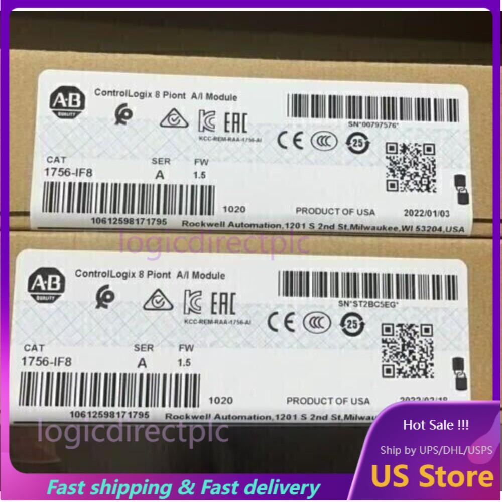 New Factory Sealed AB 1756-IF8 / A Controllogix 8 Point A/I Module US Free Tax