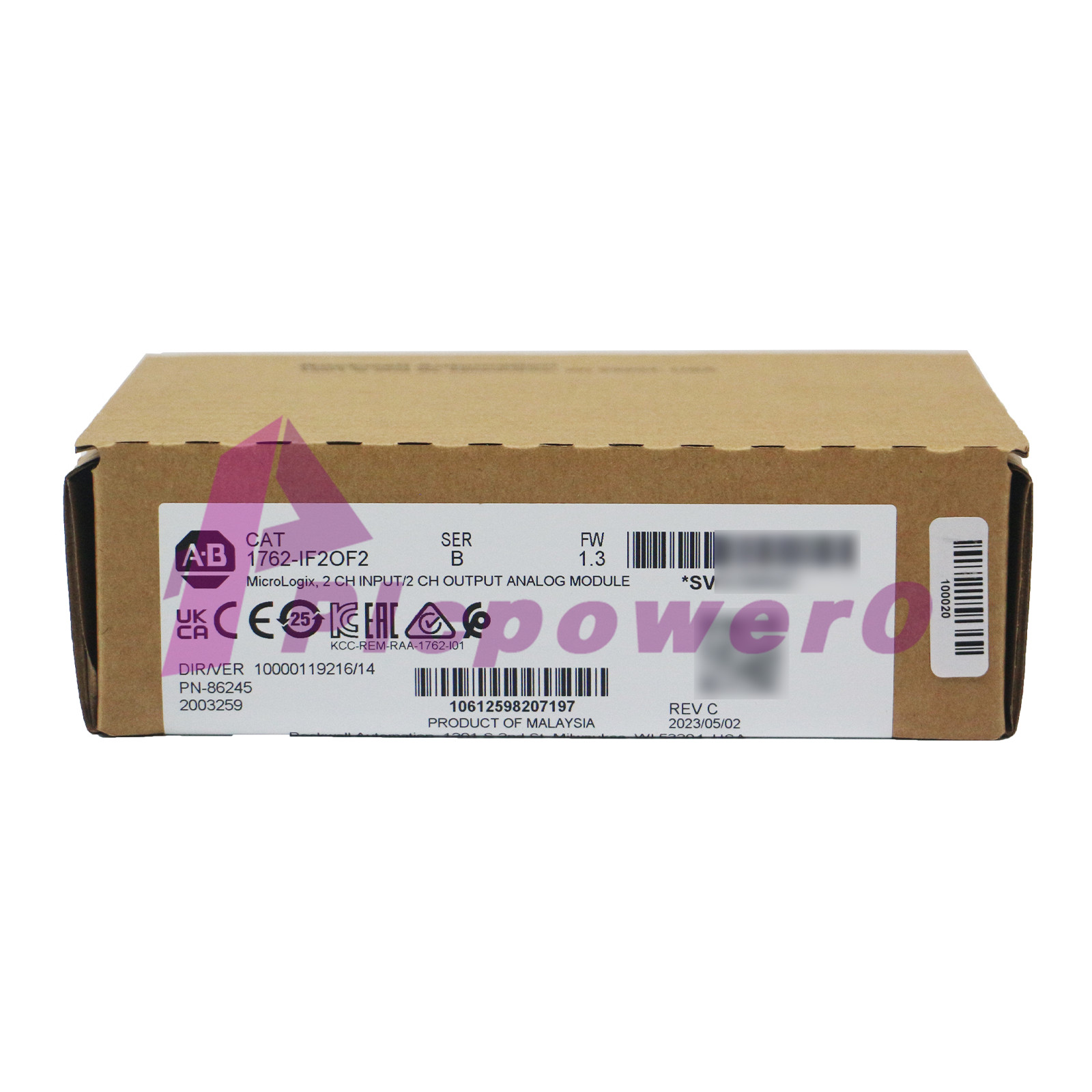 New Allen-Bradley 1762-IF2OF2 MicroLogix1200 Analog I/O Module