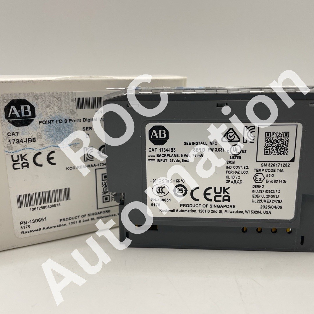 New Allen Bradley 1734-IB8 Series D POINT I/O 8 Point Digital Input Module