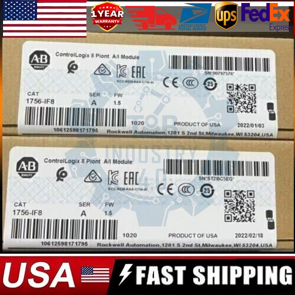 New Factory Sealed AB 1756-IF8 / A Controllogix 8 Point A/I Module US Free Tax