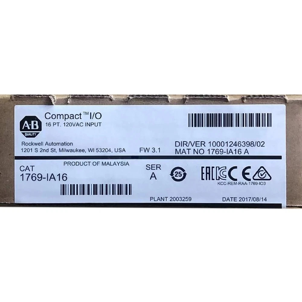 1pc New Allen-bradley 1769-IA16 CompactLogix 16 Pt 120VAC D/I Module 1769IA16