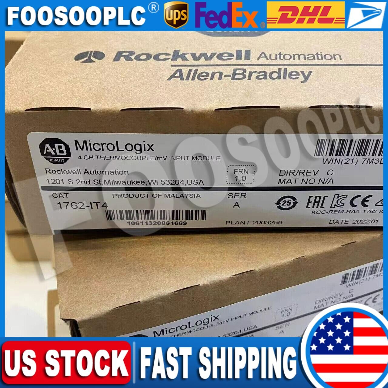 1762-IT4 SER A New Sealed Allen-Bradley MicroLogix Themocouple/mV Module 1762IT4