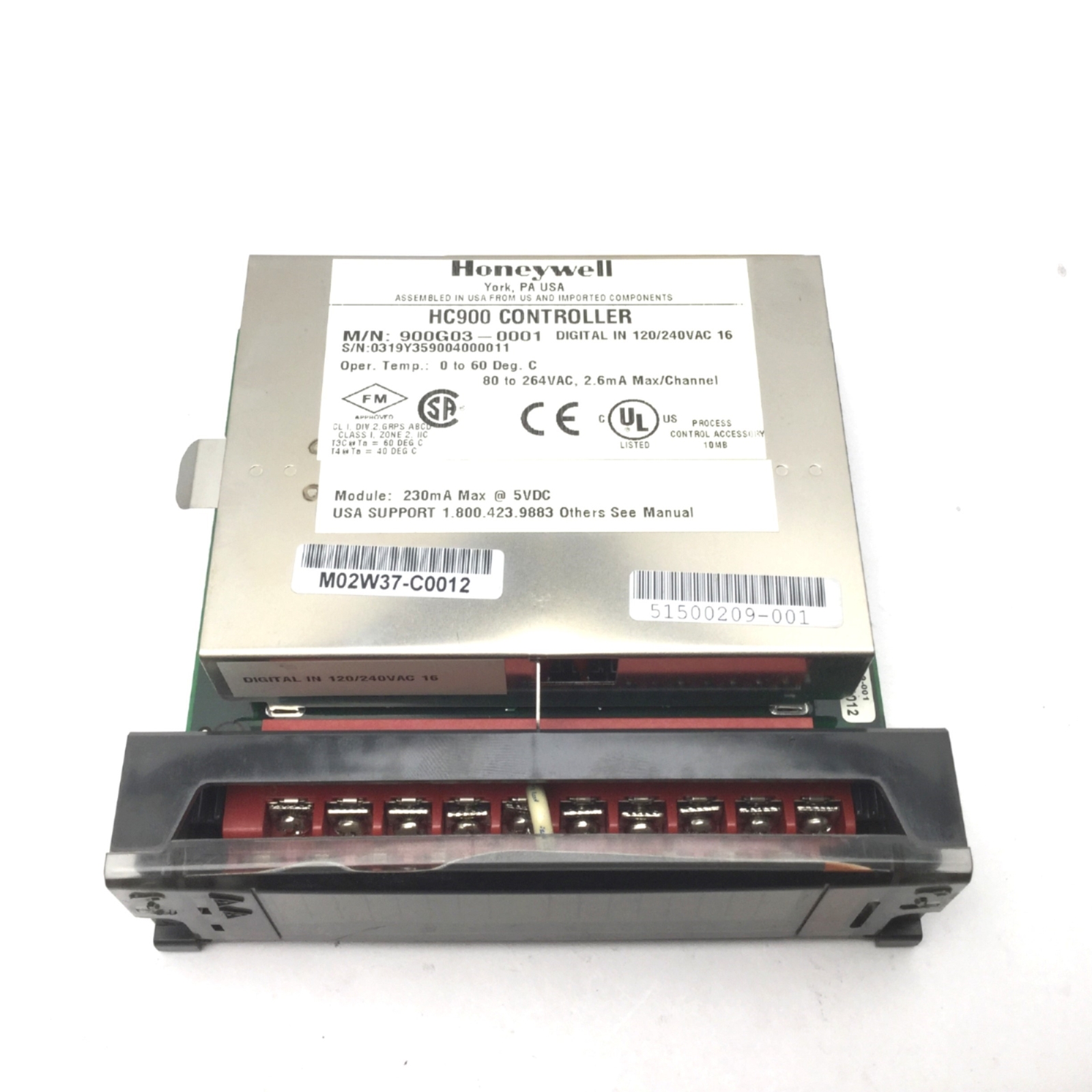 Honeywell 900G03-0001 HC900 ControlEdge Digital Input Module 16 Inputs 80-264VAC
