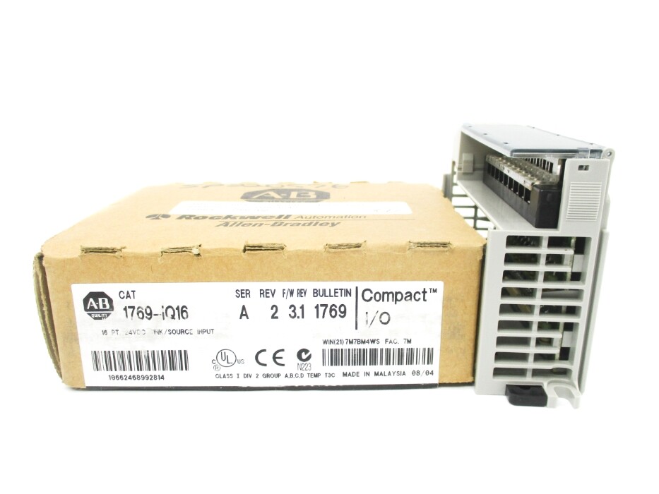 ALLEN BRADLEY 1769-IQ16 SER. A F/W 3.1 24VDC 0.115A NSMP