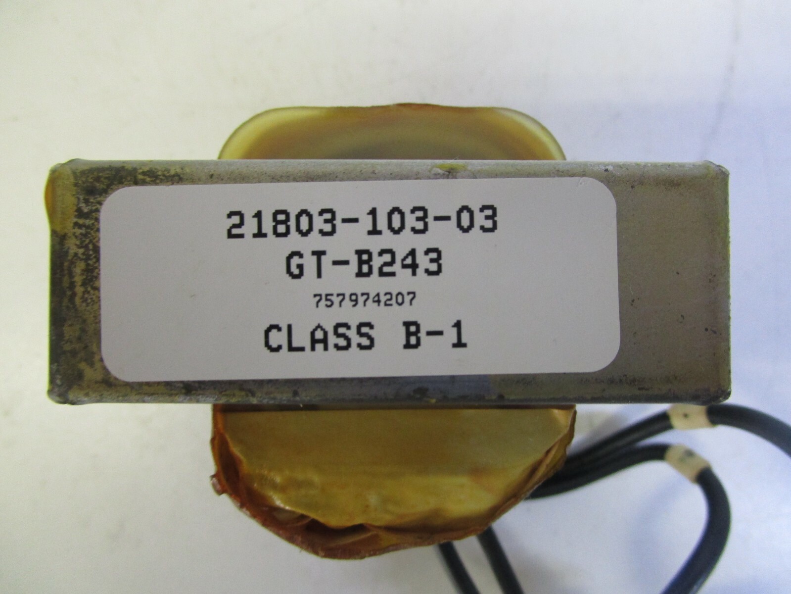 UNKNOWN SUPPLIER 21803-103-03 / GT-B243 CLASS B-1 TRANSFORMER – USED – FREE SHIP
