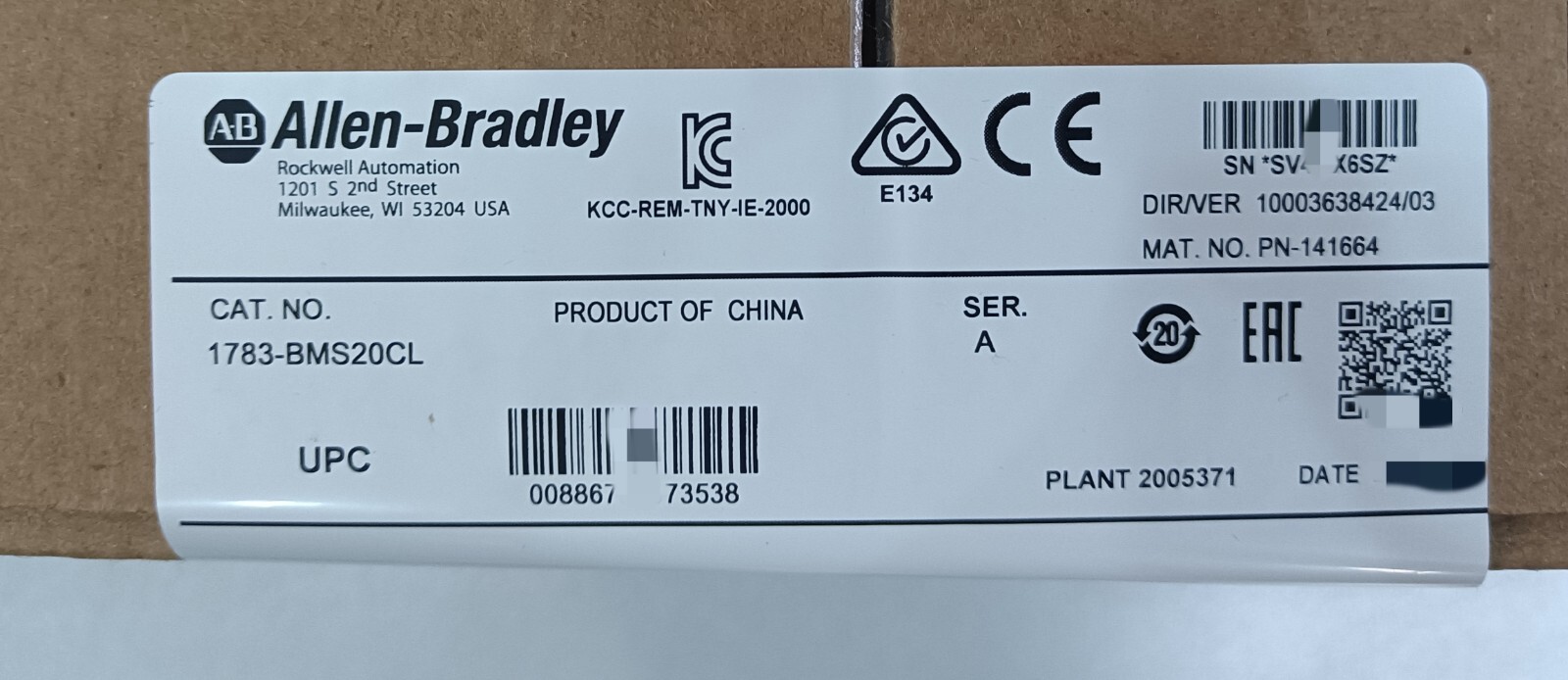 Allen-Bradley 1783-BMS20CL Stratix 5700 20 Port Managed Switch New 1783BMS20CL