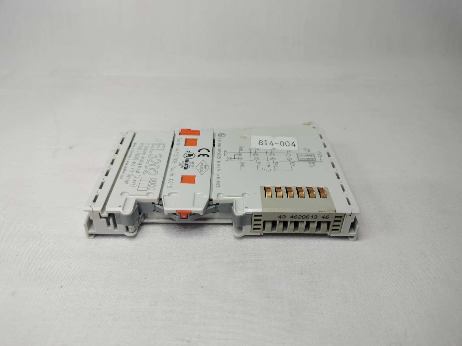 Beckhoff EL3202 EtherCAT Terminal 2-Channel Analog Input Made in Germany