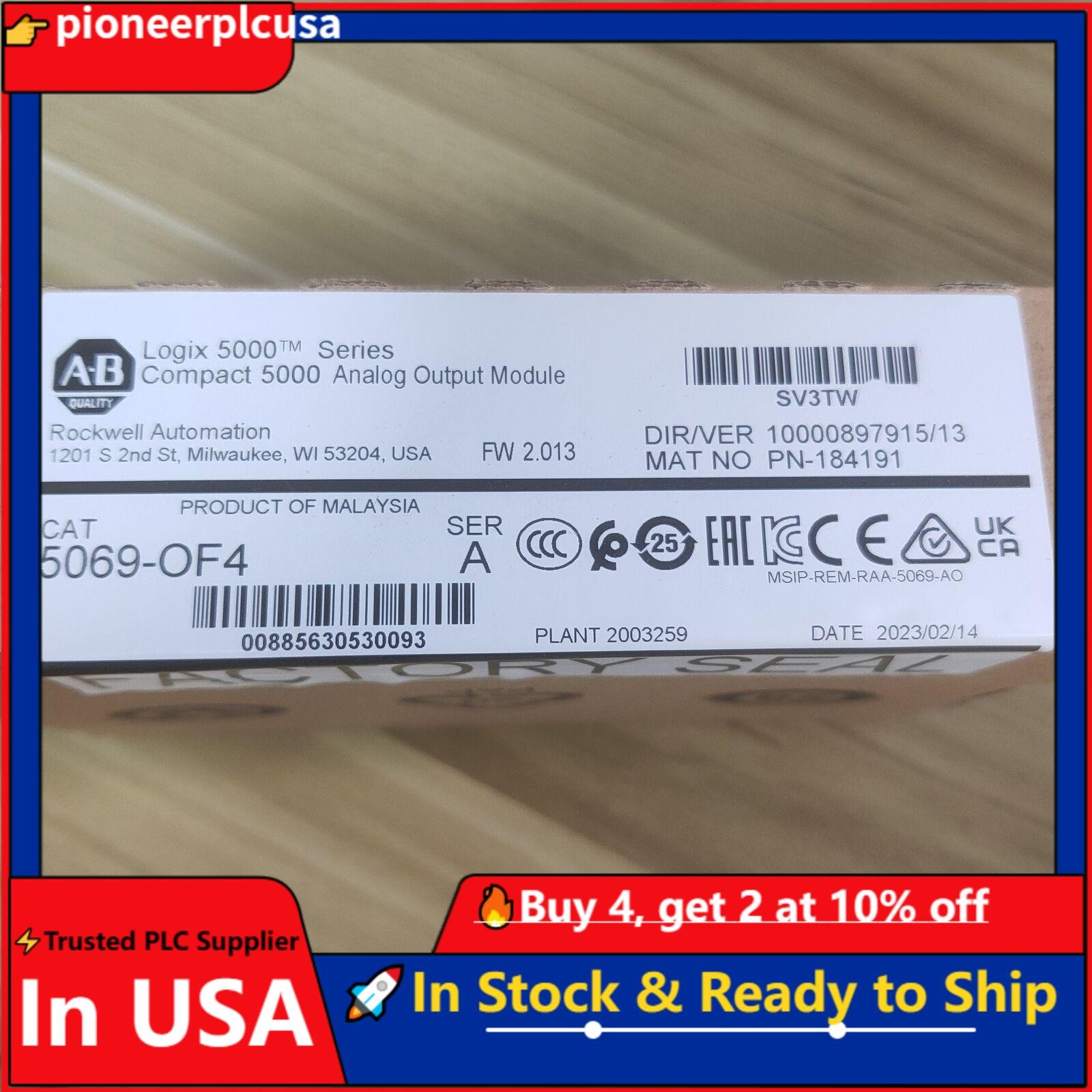 2022 NEW FACTORY SEALED AB 5069-OF4 Series A Output Module Compact 5000 5069OF4