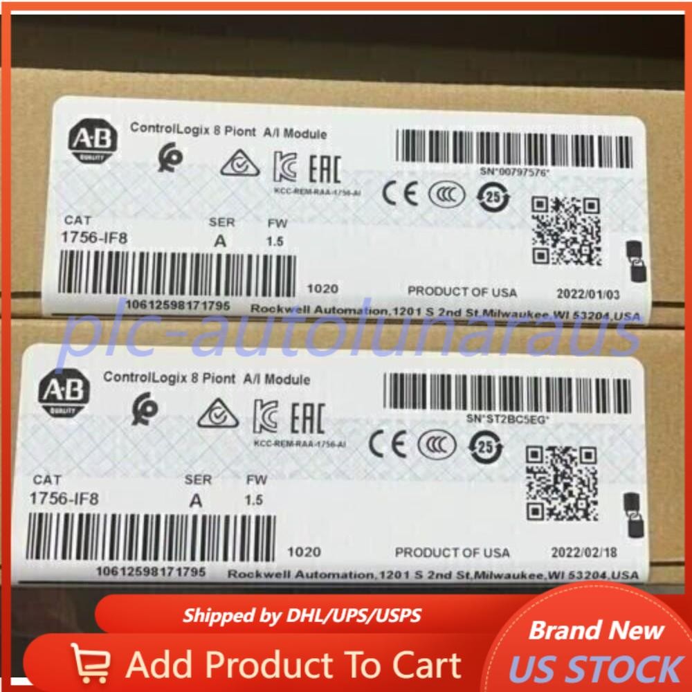 New Factory Sealed AB 1756-IF8 / A Controllogix 8 Point A/I Module US Free Tax