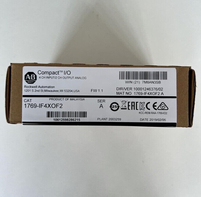 Factory Sealed Allen-Bradley 1769-IF4XOF2 SER A CompactLogix 6 Pt A/I and A/O Mo