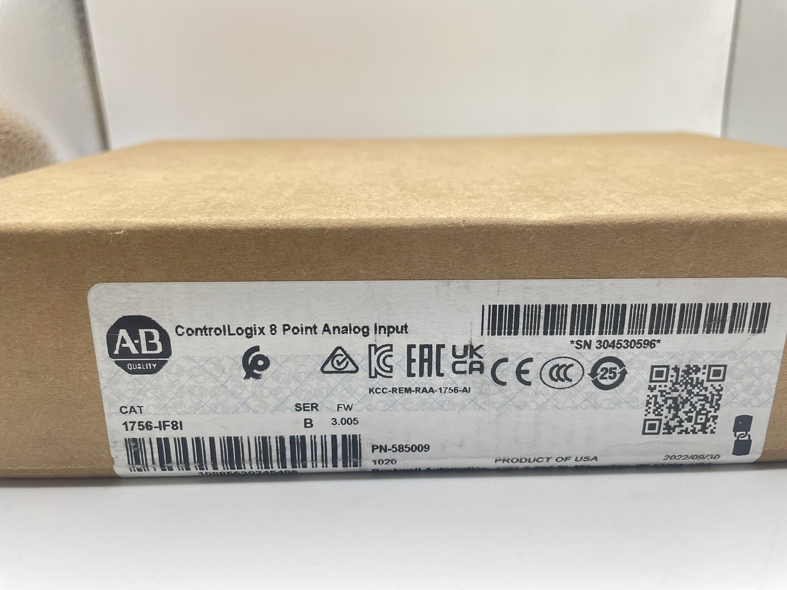 1756-IF8I Allen-Bradley ControlLogix 8 Point Analog Input Module 1756IF8I