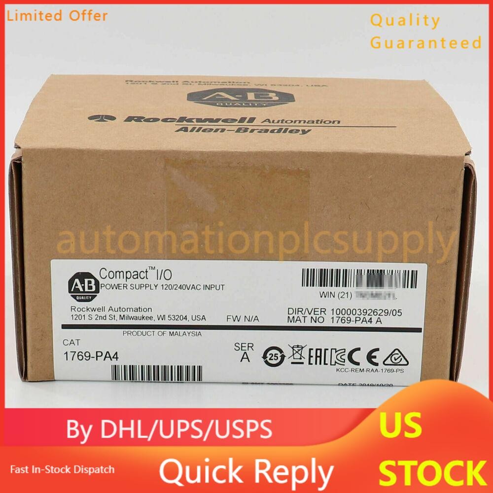 New AB 1769-PA4 SER A CompactLogix Power Supply Module 1769PA4 US Free Tax
