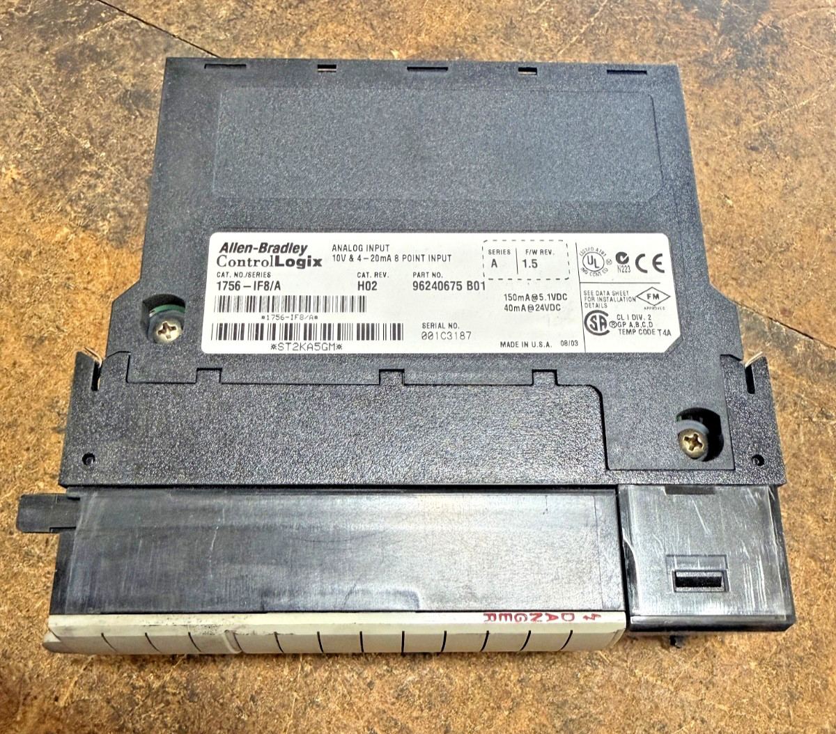 Allen Bradley 1756-IF8/A ControlLogix Analog Input Module 8 Point (TESTED)
