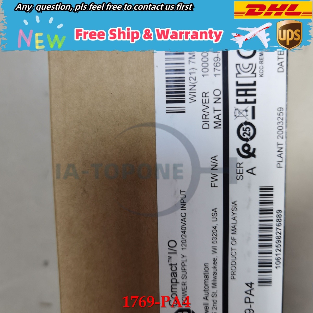1PCS Allen-Bradley New Sealed 1769-PA4 CompactLogix Power Supply 1769PA4