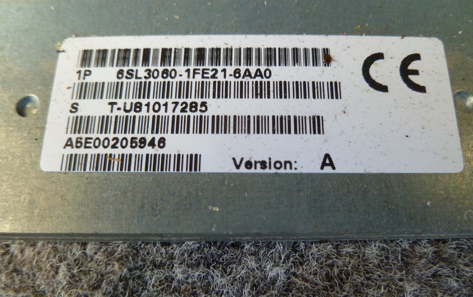 Siemens 6SL3060-1FE21-6AA0 SINAMICS adapter set for 16 kW Active Line Module lin