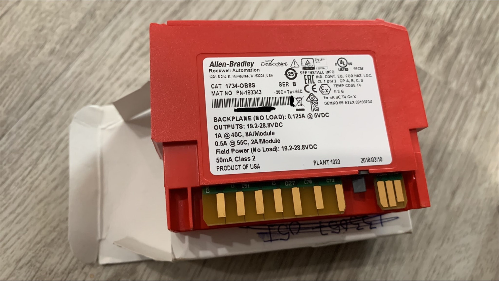 SURPLUS Allen Bradley 1734-OB8S /B Series B POINT I/O 8-Ch Safety 2018