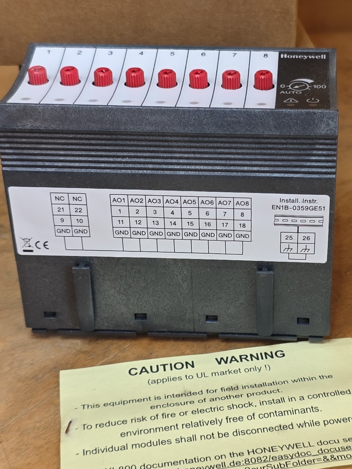 HONEYWELL XFLR822A OUTPUT MODULE ANALOG 8 OUTPUT New *WE*SHIP*TODAY*