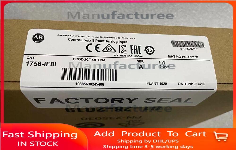 1P New Allen-Bradley 1756-IF8I ControlLogix 8 Point Analog Input Module 1756IF8I