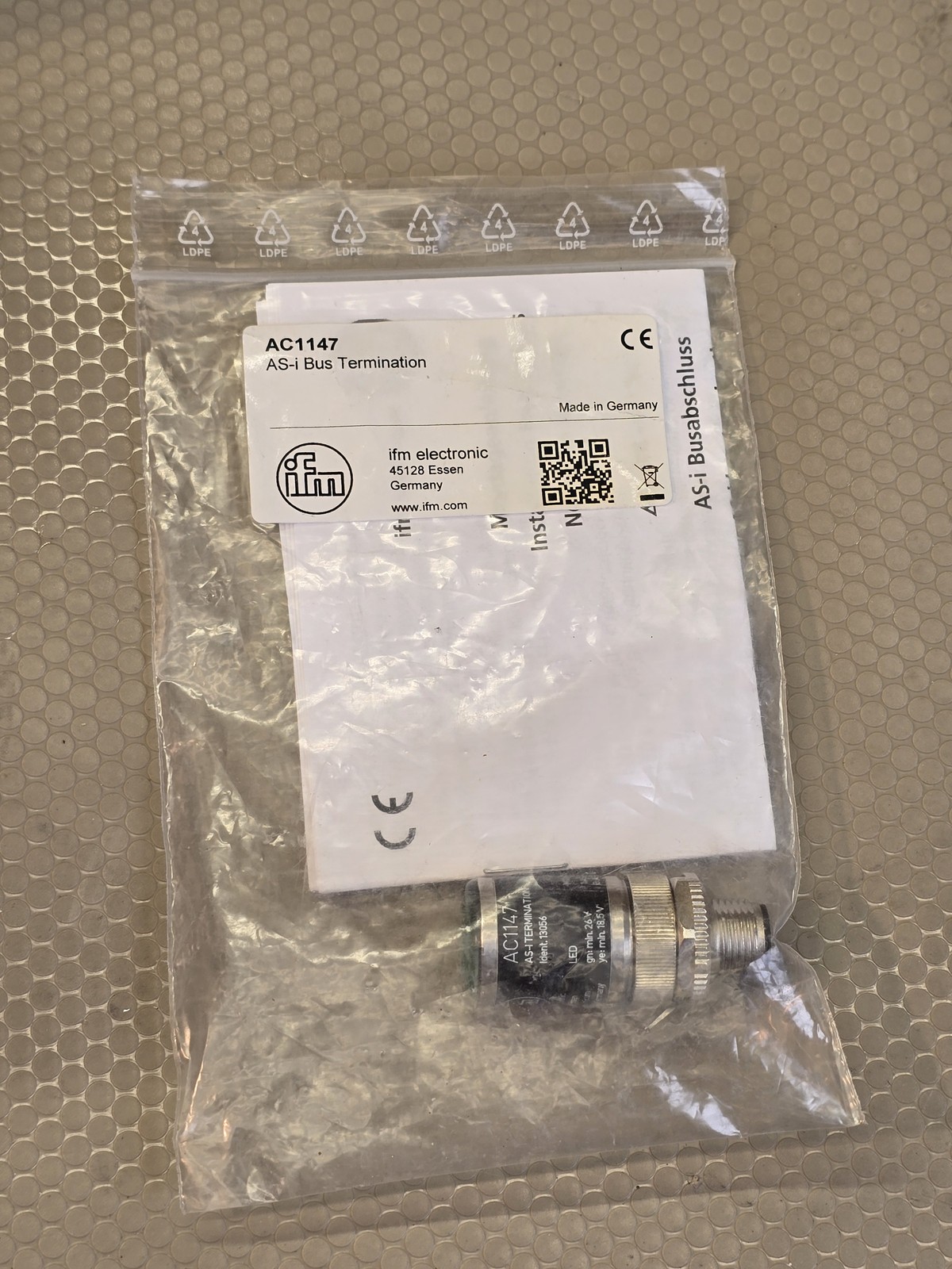 ifm AC1147 AS-i Bus Termination M12 Connector AS-Interface Passive New