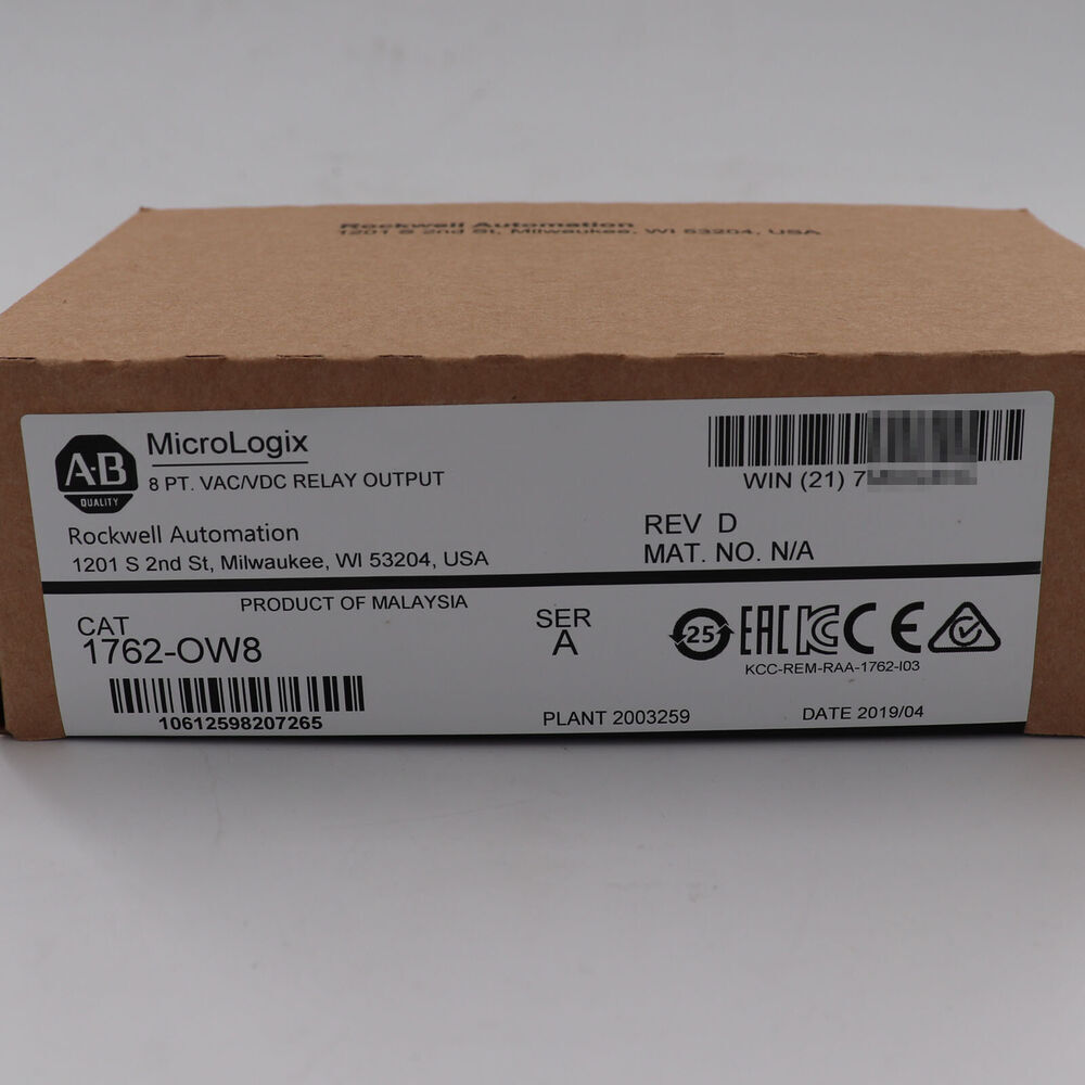 Allen Bradley 1762-OW8 1762OW8 MicroLogix 8 Point Relay Output Module 1762OW8
