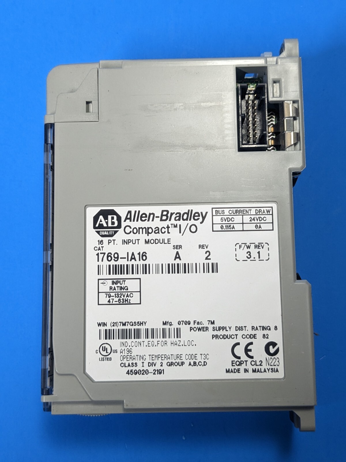 Allen-Bradley 1769-IA16 SER A REV 2 Input Module