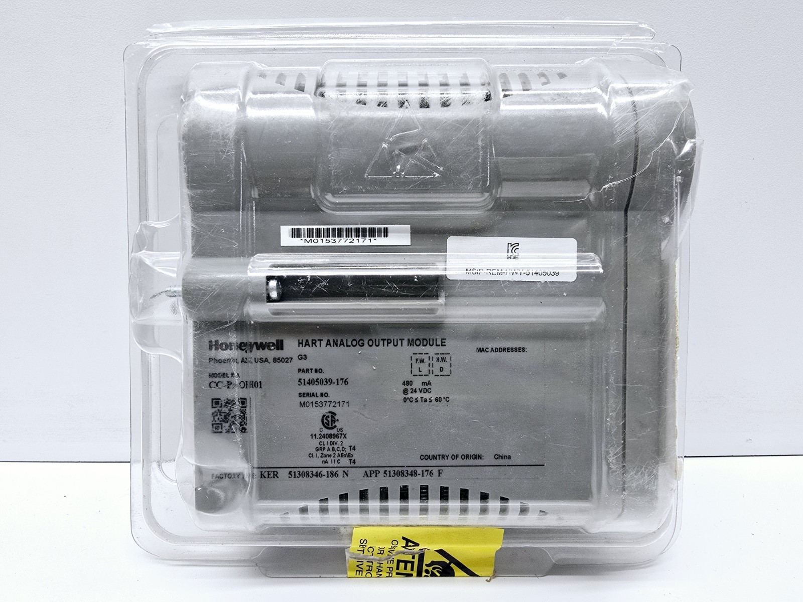 HONEYWELL FC-PUI001 HART ANALOG OUTPUT MODULE P/N:-51405039-176