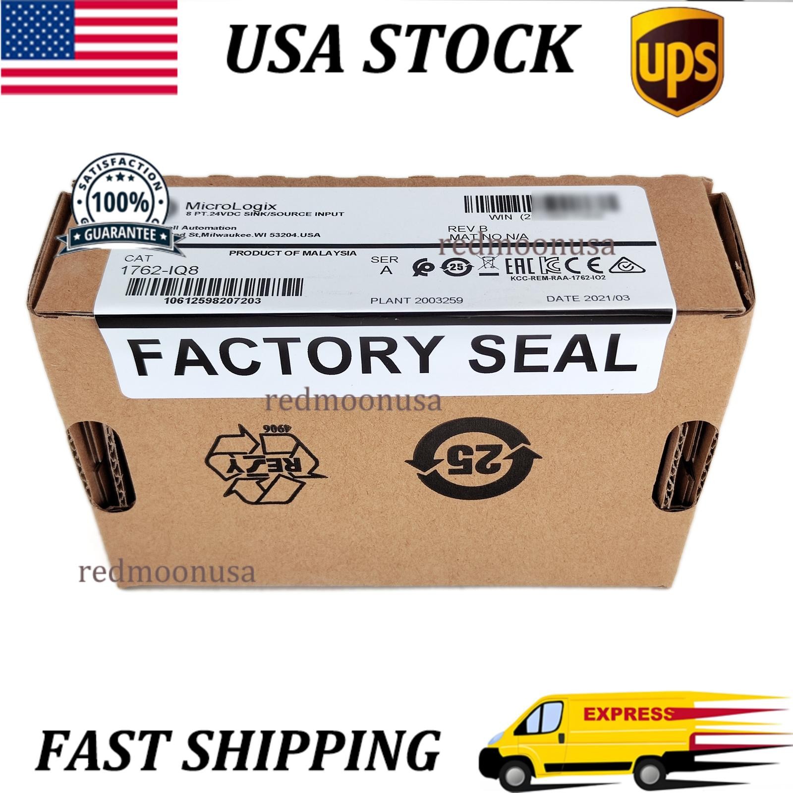 2021 New Sealed Allen-Bradley 1762-IQ8 MicroLogix 1200 Discrete Input Module