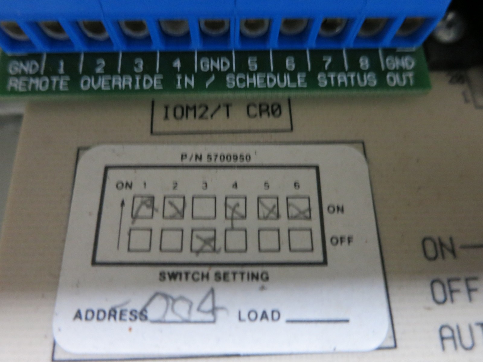 Novar IOM/2 Logic One ARB Input/Output Module Triac Remote Override CRO Board
