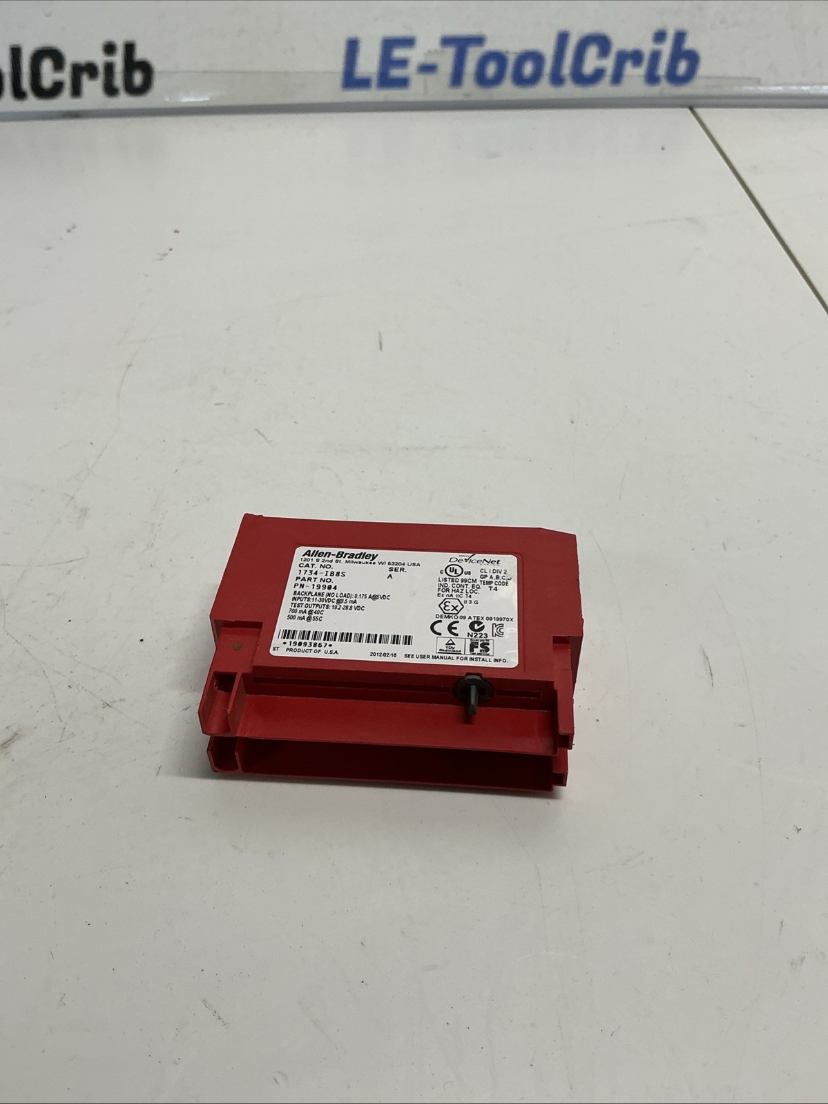 Allen Bradley 1734-IB8S SER. A PN 19904 Input Module COVER ONLY AC-077