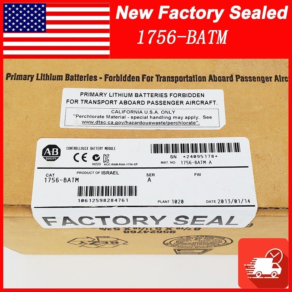 New Factory Sealed Unbrand 1756-BATM ControlLogix Battery Module Ser A