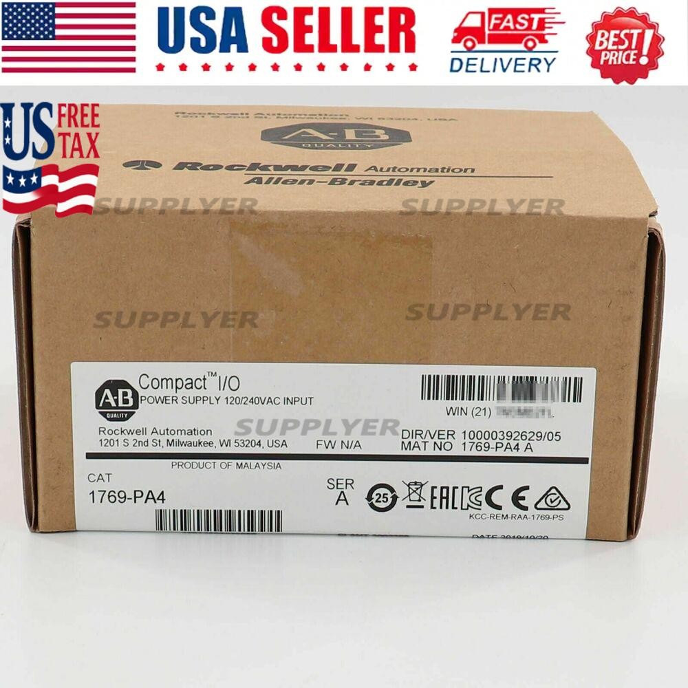 New AB 1769-PA4 SER A CompactLogix Power Supply Module 1769PA4 US Free Tax
