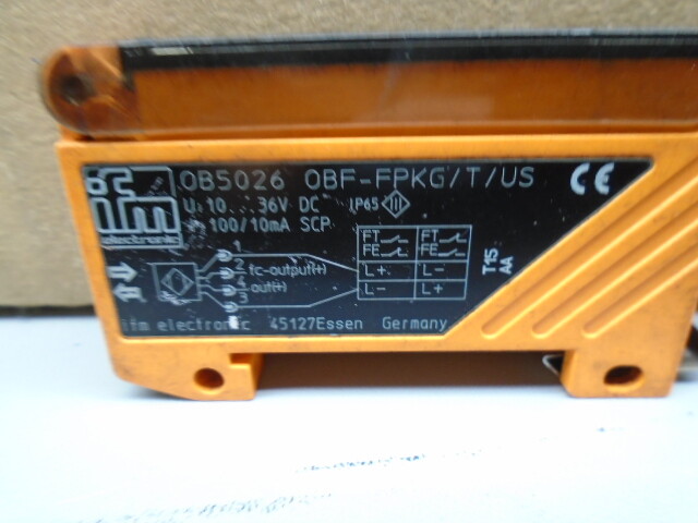IFM EFECTOR OB5026 SENSOR 0BF-FPKG/T/US 0B5026 N438