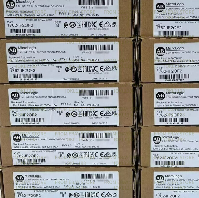 New Allen-Bradley 1762-IF2OF2 MicroLogix1200 Analog I/O Module