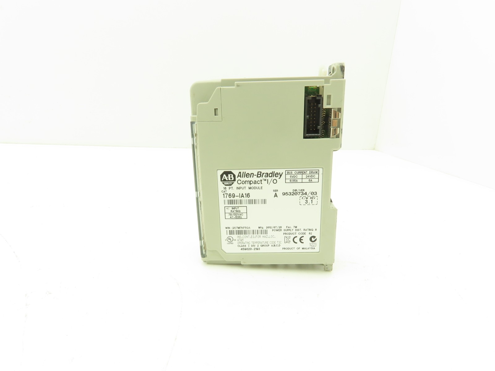 Allen Bradley 1769-IA16 Compact Logix I/O Input Module 16Pt Ser A FW 3.1