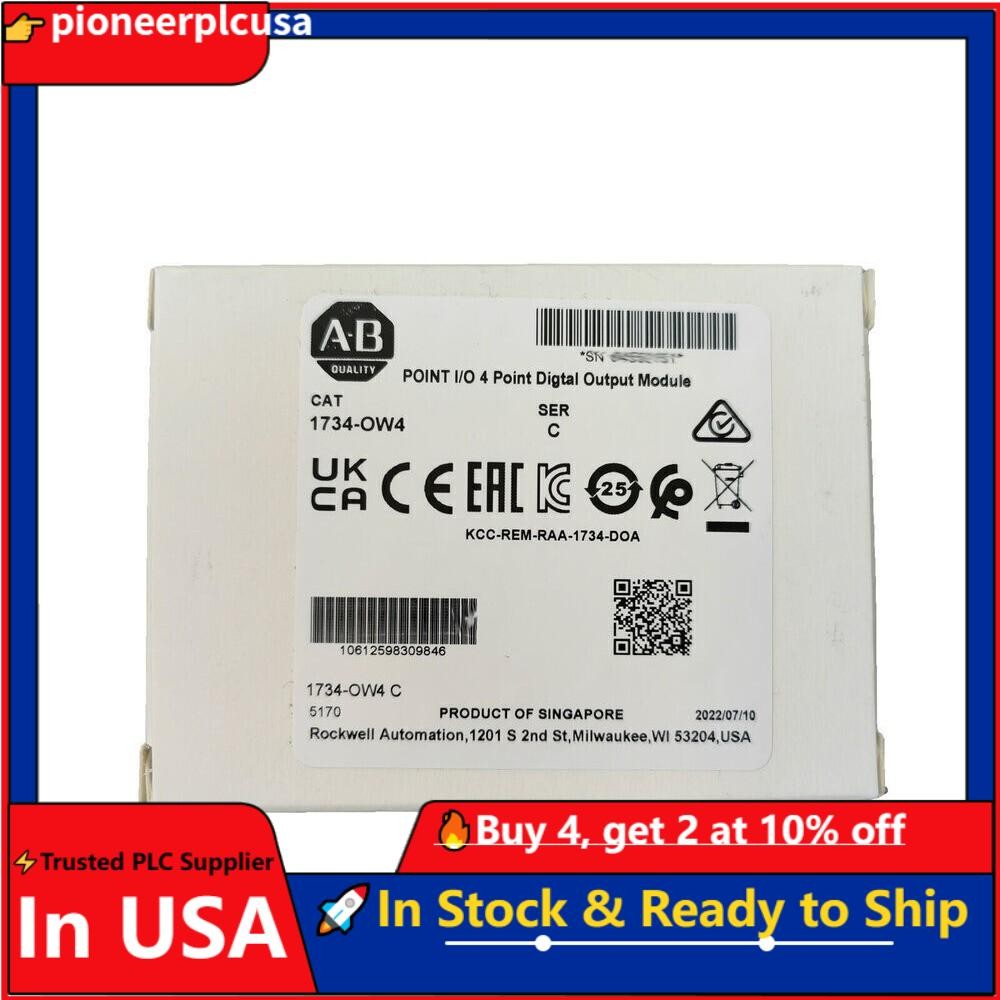 New AB 1734-OW4 Point I/O 4 Point Digital Output Module 1734OW4 In US Free Tax